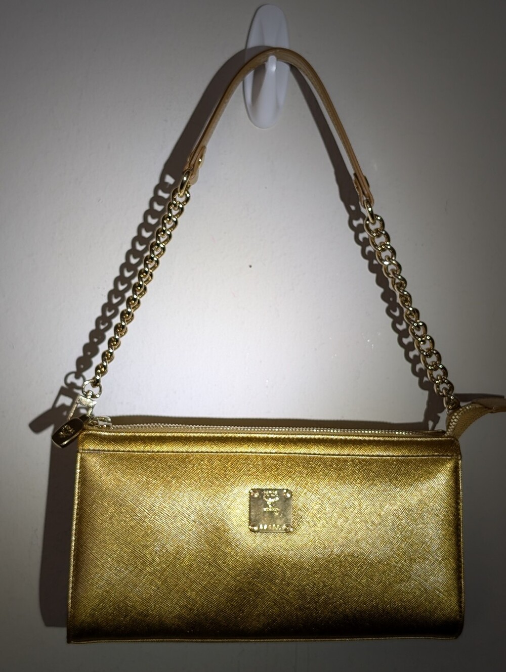 MCM Gold Leather Shoulder Bag and Wallet W/Charms Set In Gorgeous Condition! - Picture 2 of 16
